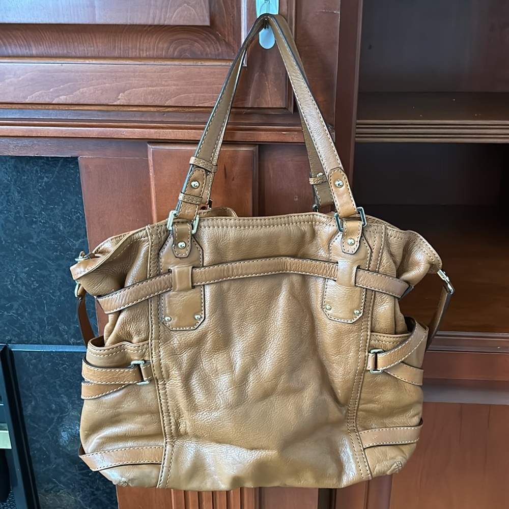 MICHAEL KORS- brown  Leather GANSEVOORT hand/shoulder Bag- SFH- see pics - Picture 6 of 12